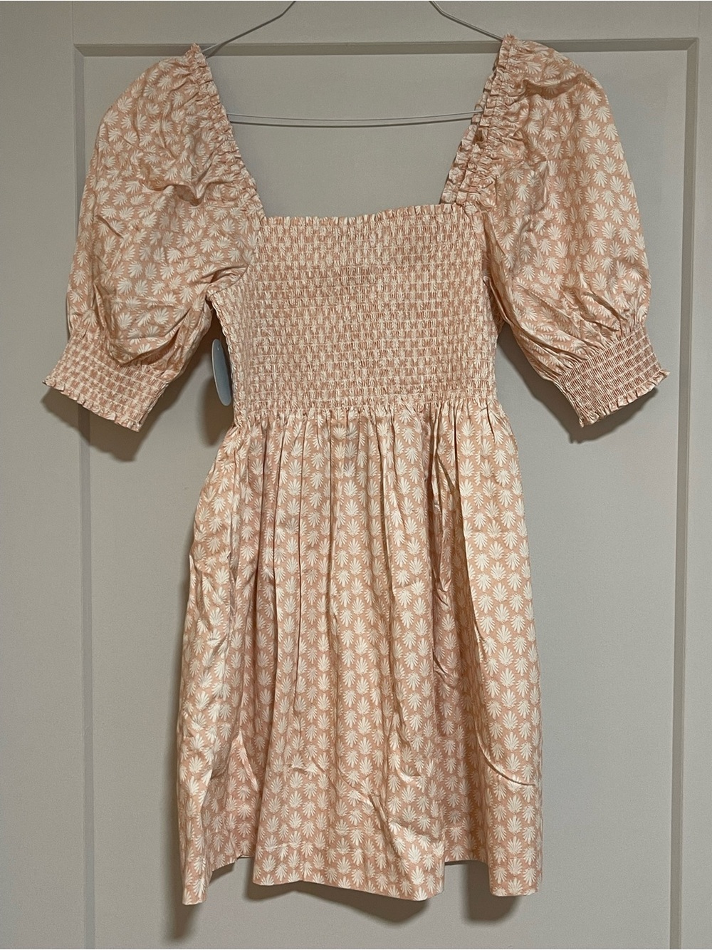 NWT Hill House Home Athena Nap Dress Mini Baroque Shells Pale Coral Pink SIZE M - Picture 4 of 11